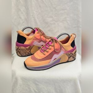 GIANNI BINI Malloy Chunky Colorblock Wedge Sneakers Sz 9 M Shoes Womens